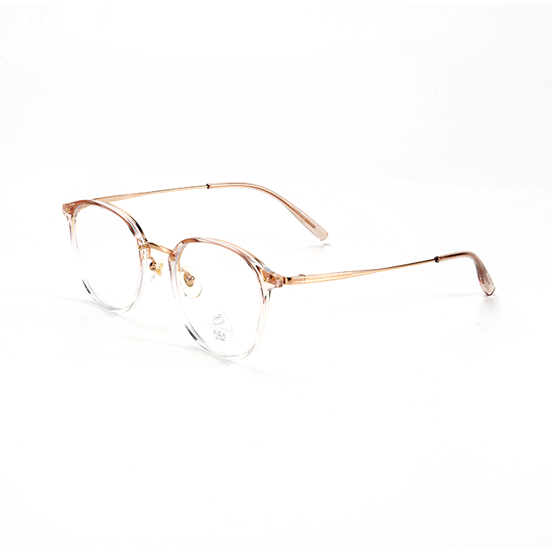 SAN BULONIE Classic Square and Round Frame Ultralight Titanium Frame Eyeglasses