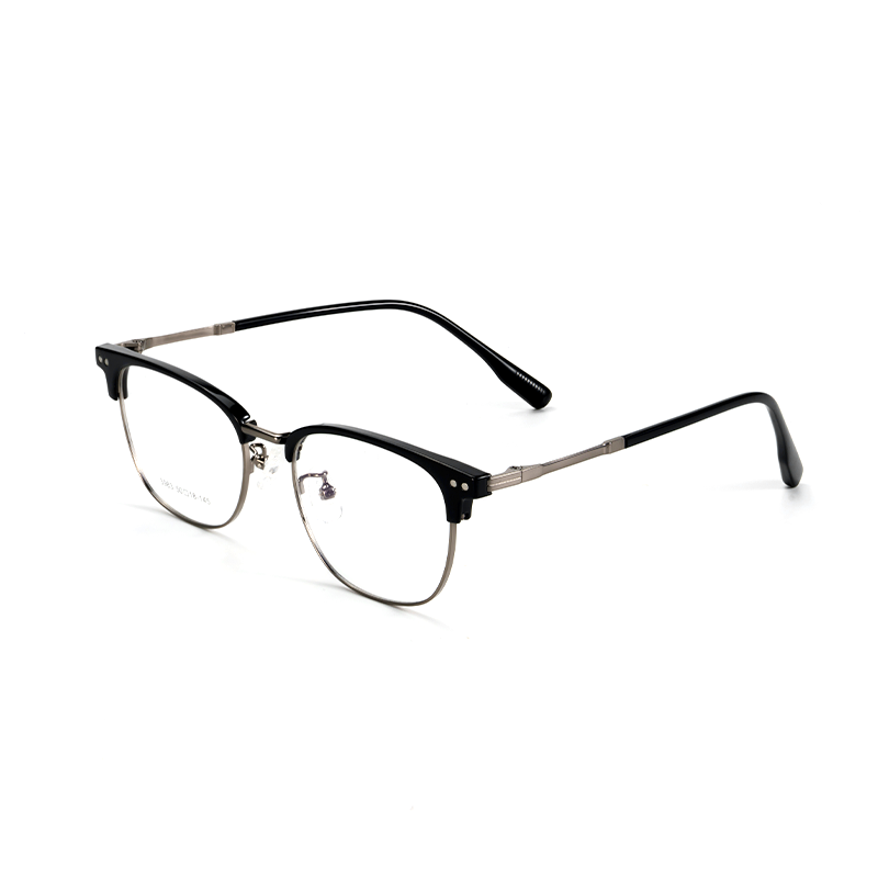 SAN BULONIE Casual Studded Men's Metal Eyebrow Frames
